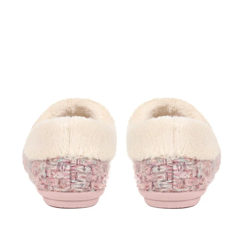 Faux-Fur-Lined Slippers - CARIANA / 324 749 - Pink