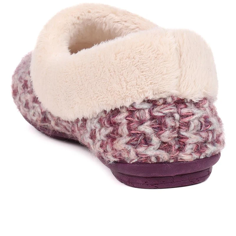 Faux-Fur-Lined Slippers - CARIANA / 324 749 - Purple