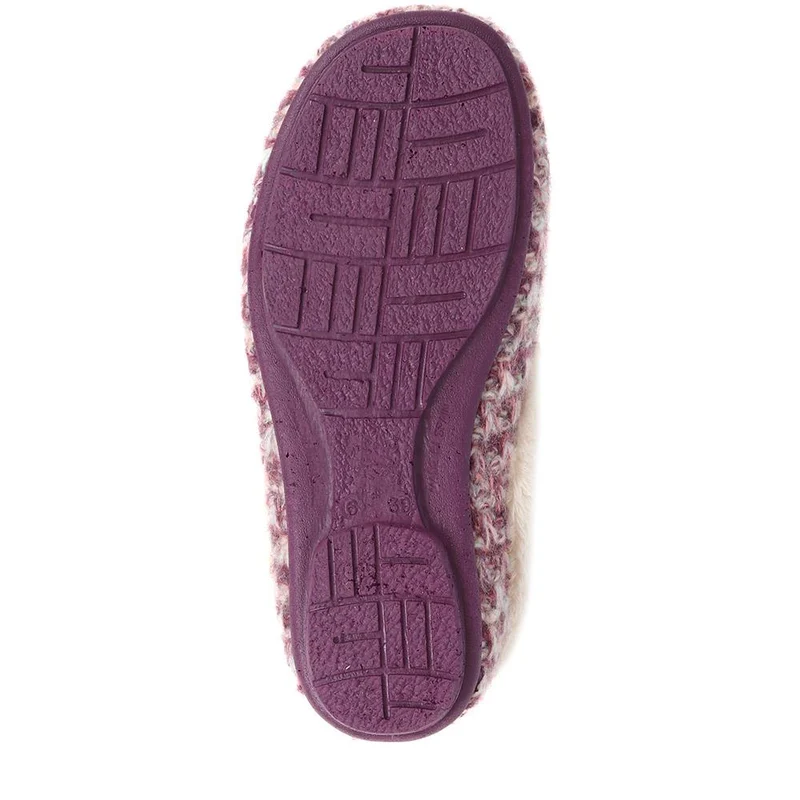 Faux-Fur-Lined Slippers - CARIANA / 324 749 - Purple