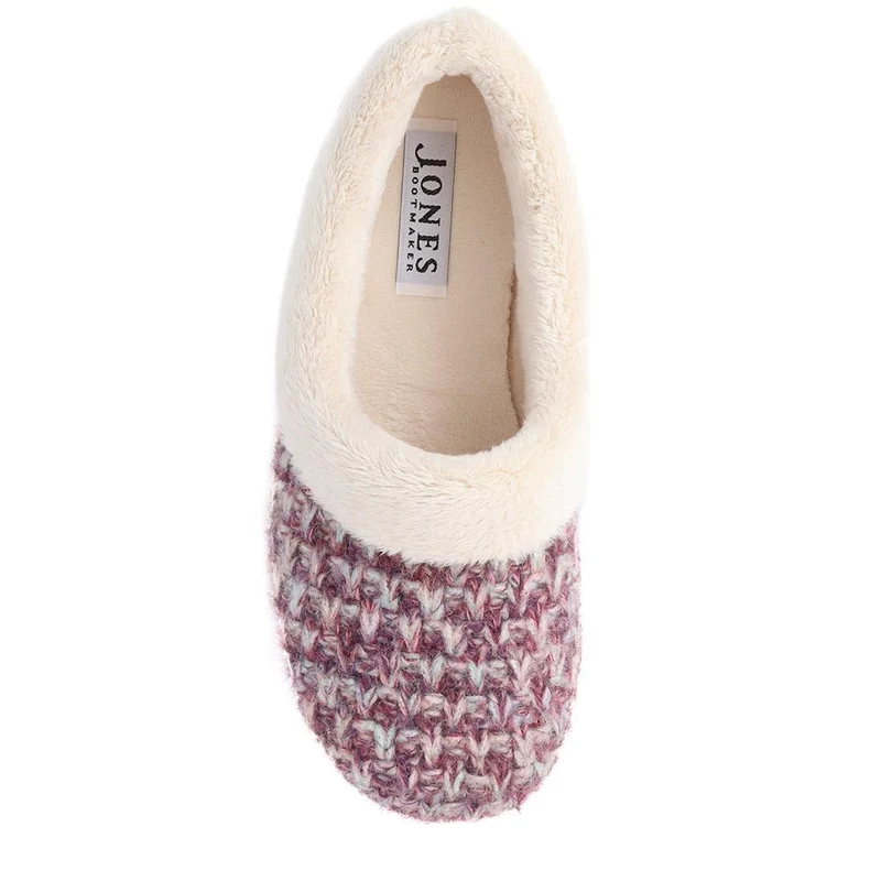 Faux-Fur-Lined Slippers - CARIANA / 324 749 - Purple