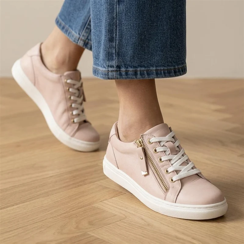 Padova2 Leather Lace-Up Trainers - PADOVA2 / 324 917 - Cameo