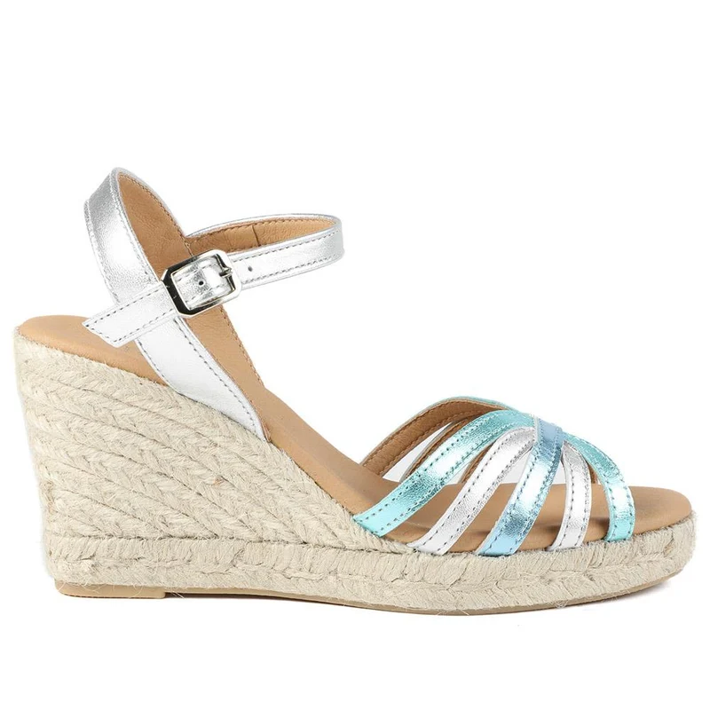 Alivia2 Leather Wedge Heel Espadrilles - ALIVIA2 / 329 068 - Metallic Multi
