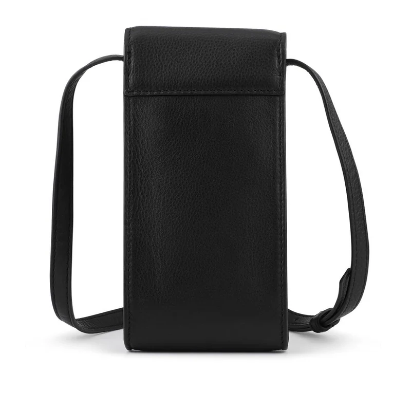 Vix Leather Crossbody Phone Bag - VIX / 328 536 - Black
