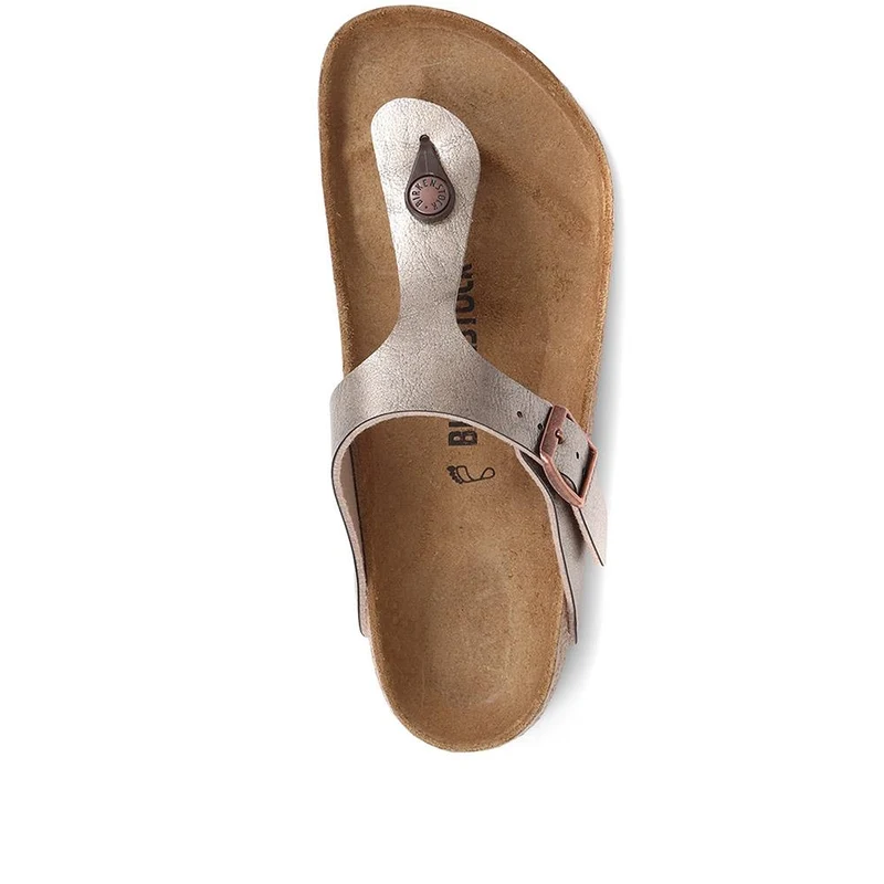Birkenstock Gizeh Toe Post Sandals - BIRK29507 / 314 728 - Metallic Beige