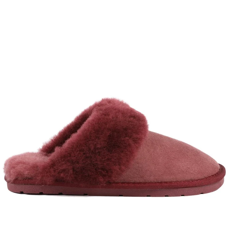 Bella-Rose Sheepskin Mule Slippers - BELLA-ROSE / 319 378 - Burgundy