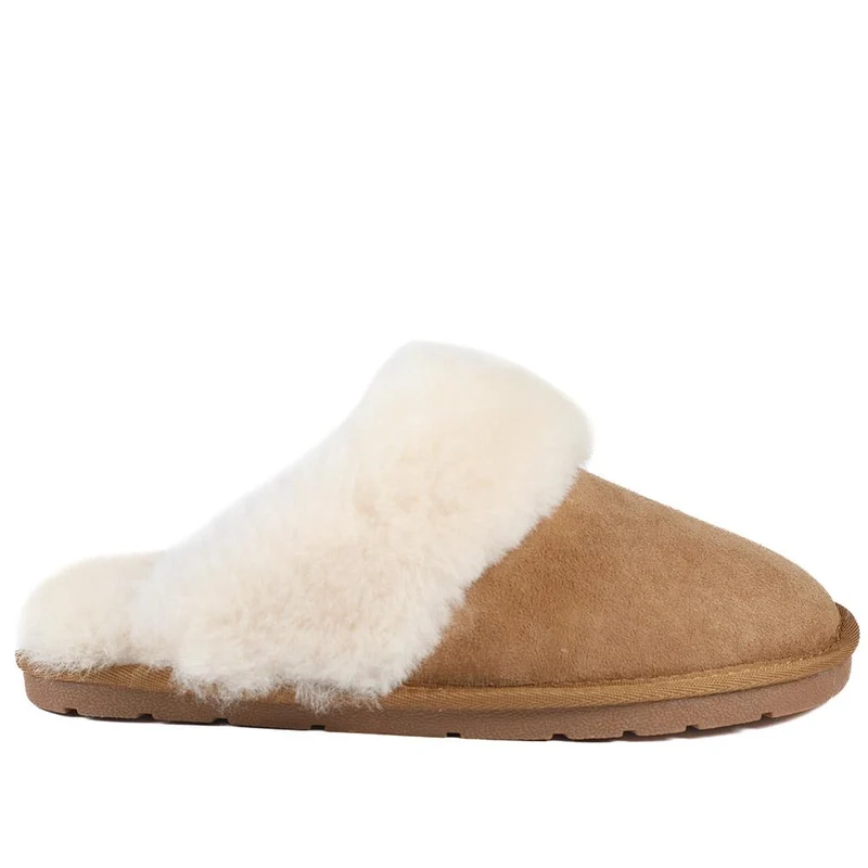 Bella-Rose Sheepskin Mule Slippers - BELLA-ROSE / 319 378 - Chestnut
