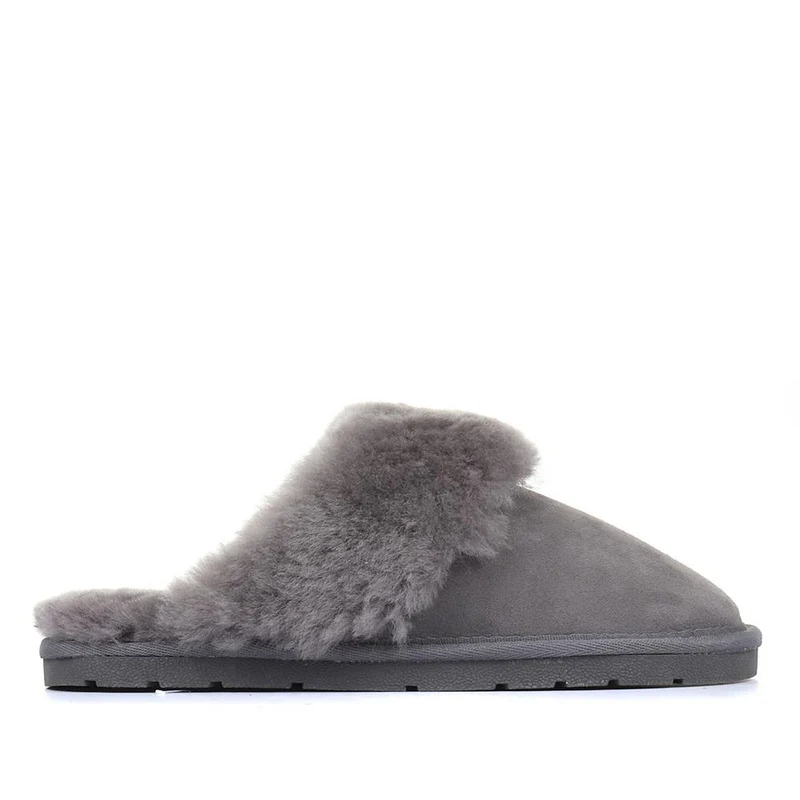Bella-Rose Sheepskin Mule Slippers - BELLA-ROSE / 319 378 - Grey
