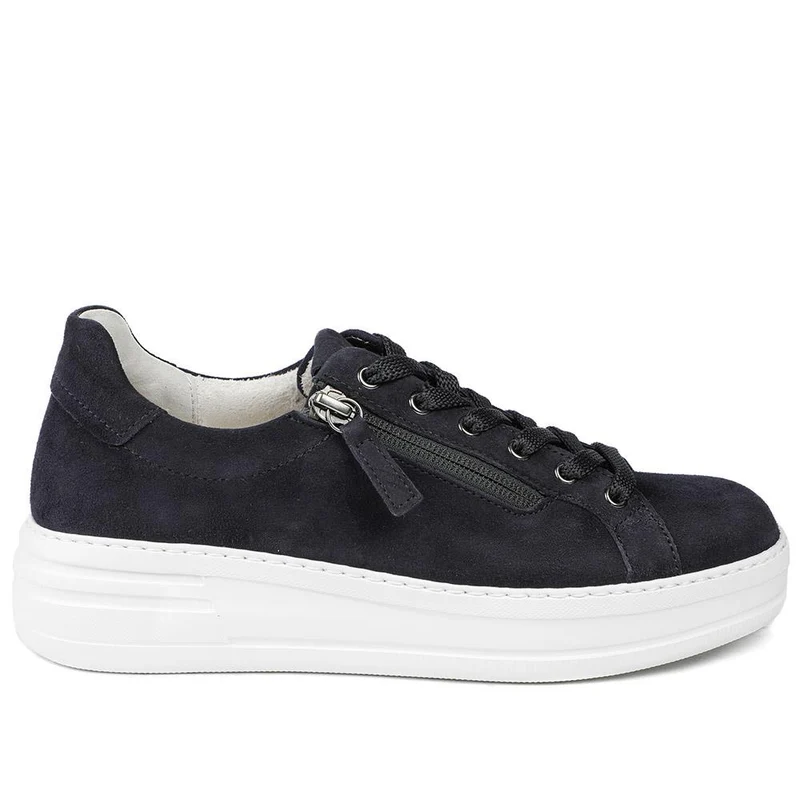 Gabor Kara Wide Fit Leather Zipped Trainers - GAB43508 / 328 759