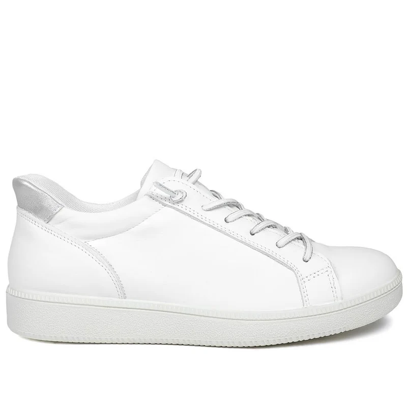 Ainsley Leather Trainers - AINSLEY / 328 990 - White