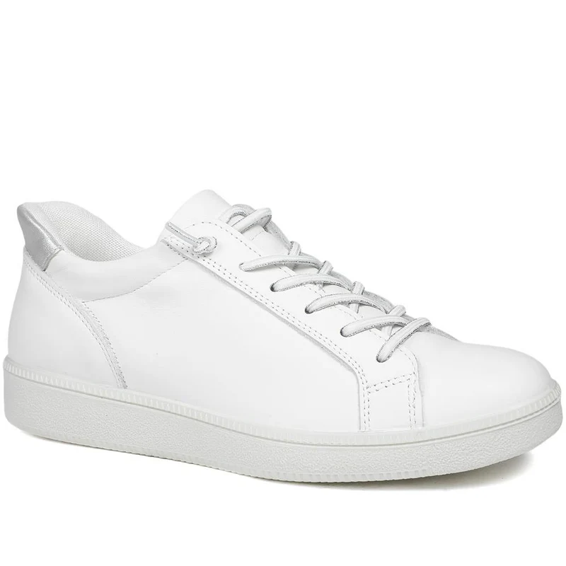 Ainsley Leather Trainers - AINSLEY / 328 990 - White