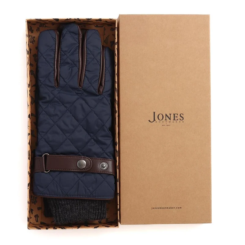 Gents Quilted Waterproof Gloves - VINCENZO / 324 774 - Navy