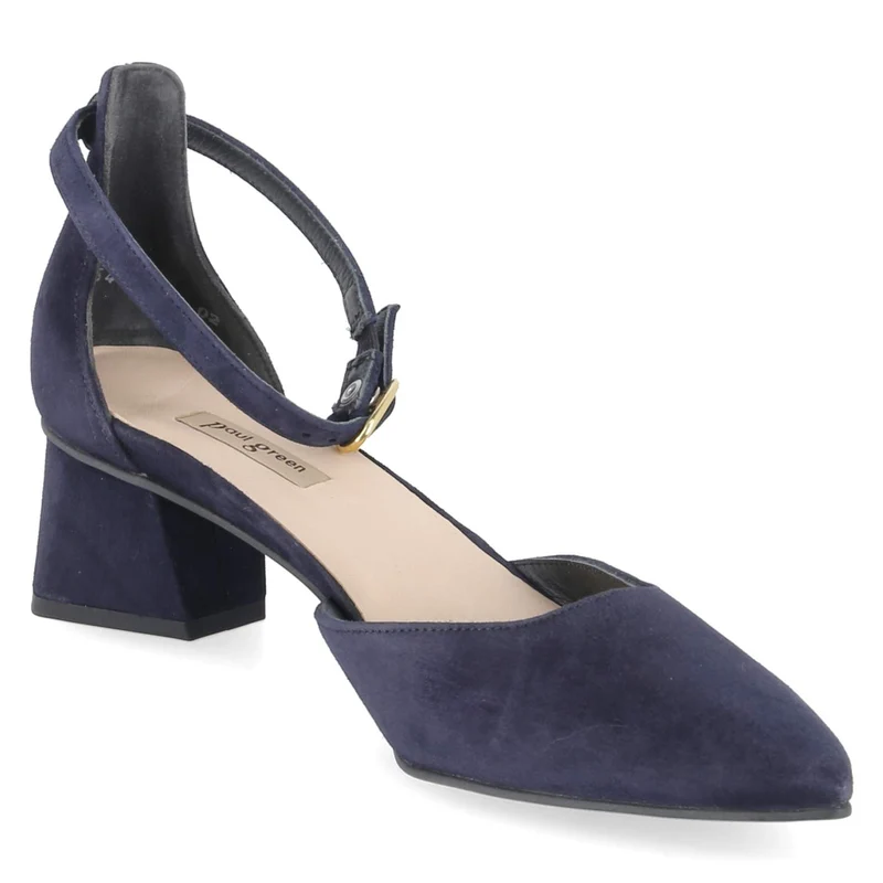 Riemchenpumps Blau