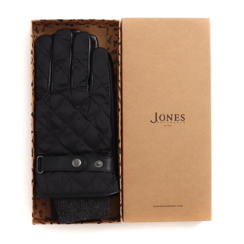 Gents Quilted Waterproof Gloves - VINCENZO / 324 774 - Black