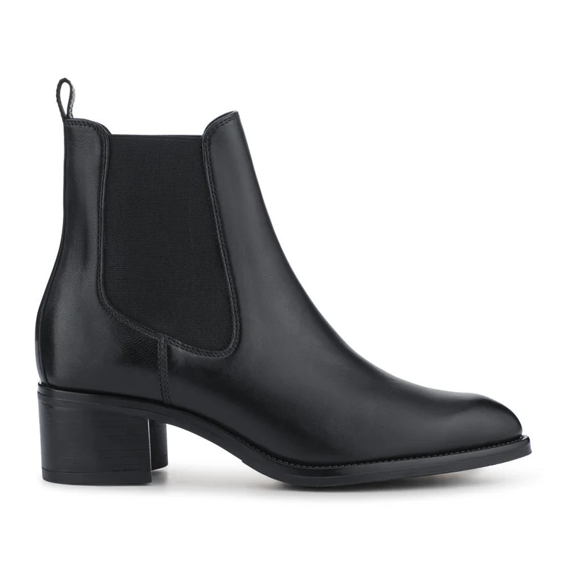 Karlee Leather Slip-In Ankle Boots - KARLEE / 327 776 - Black