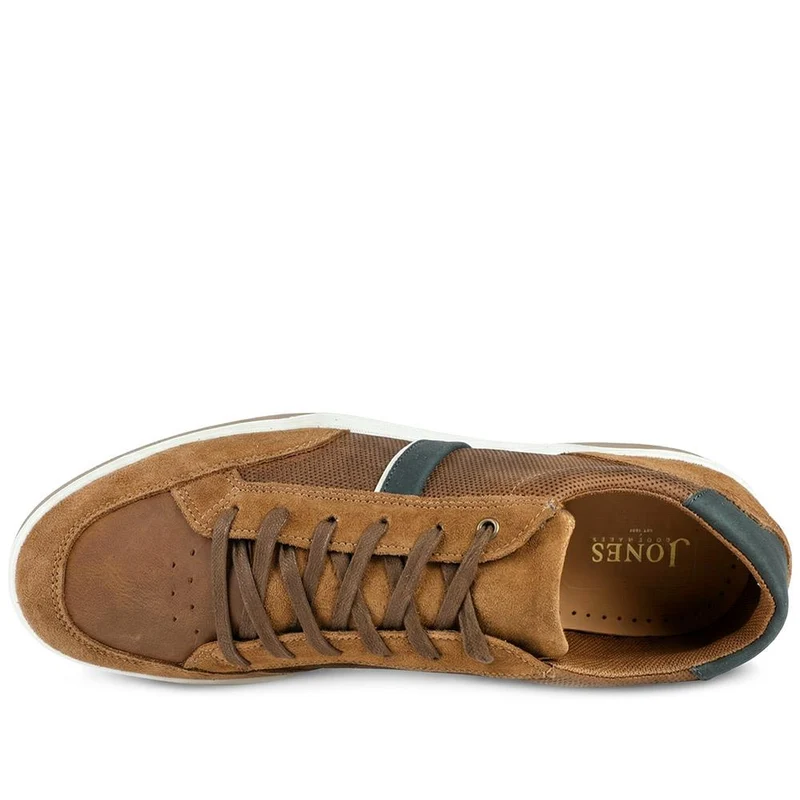 Salvator Wide Fit Leather Trainers - SALVATOR / 329 185 - Cognac