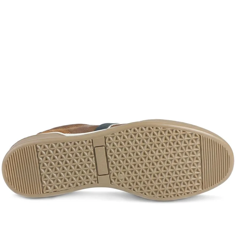 Salvator Wide Fit Leather Trainers - SALVATOR / 329 185 - Cognac