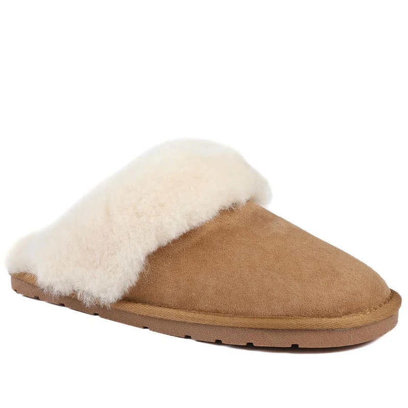 Bella-Rose Sheepskin Mule Slippers - BELLA-ROSE / 319 378 - Chestnut