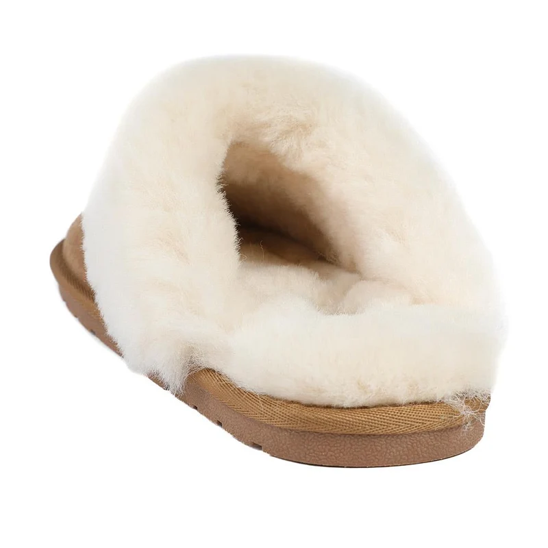 Bella-Rose Sheepskin Mule Slippers - BELLA-ROSE / 319 378 - Chestnut