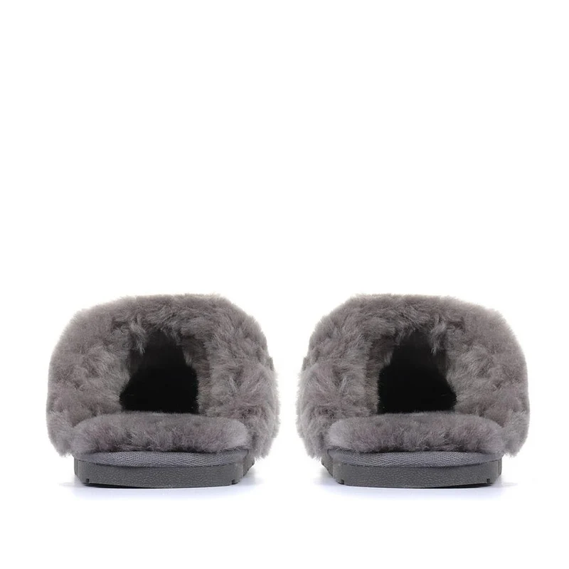 Bella-Rose Sheepskin Mule Slippers - BELLA-ROSE / 319 378 - Grey