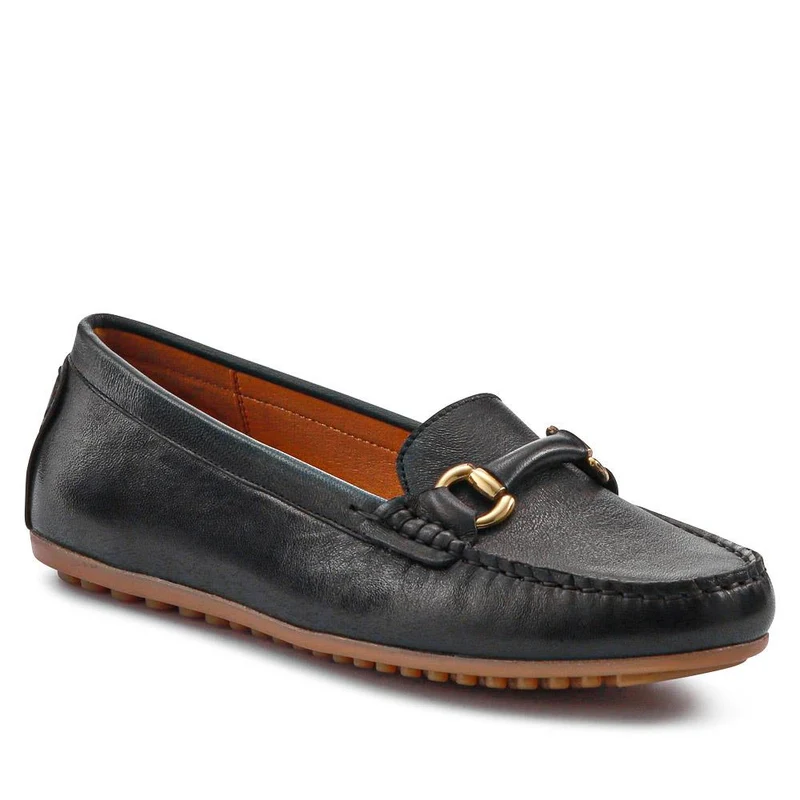 Athikia Leather Slip-On Shoes - ATHIKIA / 327 109 - Black