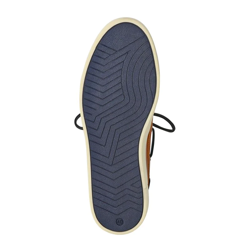Rhodes Leather Boat Shoes - RHODES / 327 429 - Tan