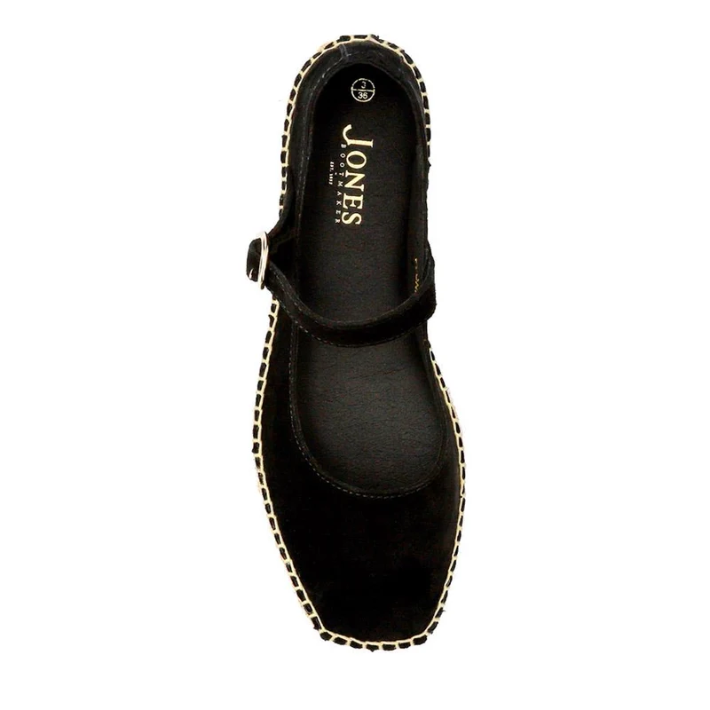 Yvonne Leather Mary Jane Espadrilles - YVONNE / 327 518 - Black