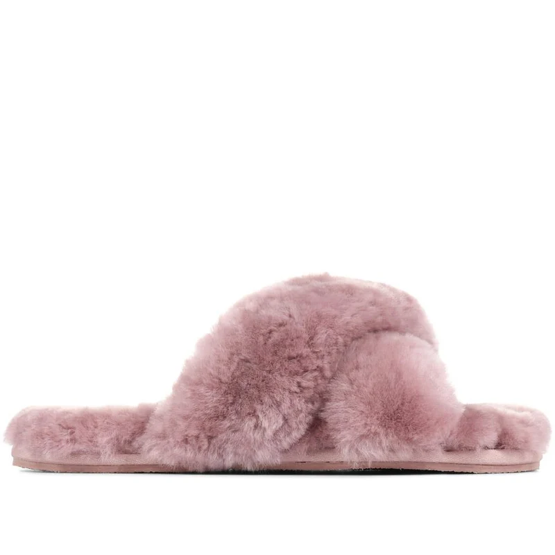 Dory Sheepskin Slippers - DORY / 322 761 - Dusky Pink