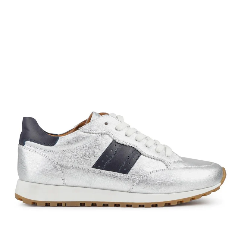 Amika Leather Grip Sole Trainers - AMIKA / 328 548 - Silver Comb