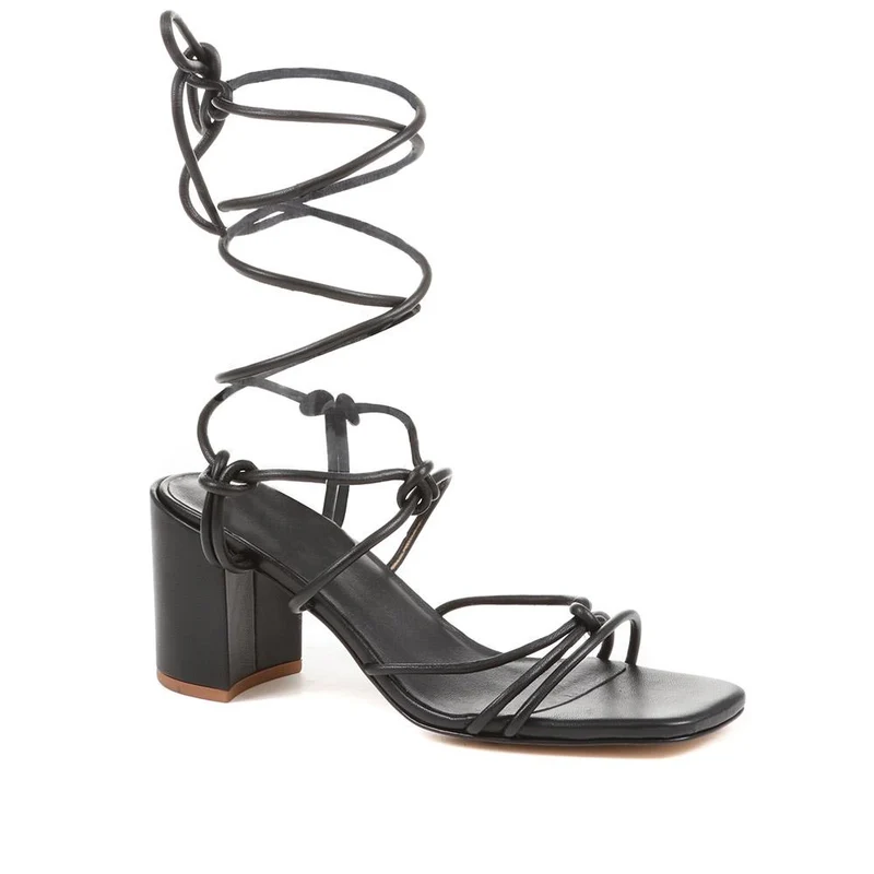 Liezel Gladiator Roped Heels - LIEZEL / 323 702 - Black