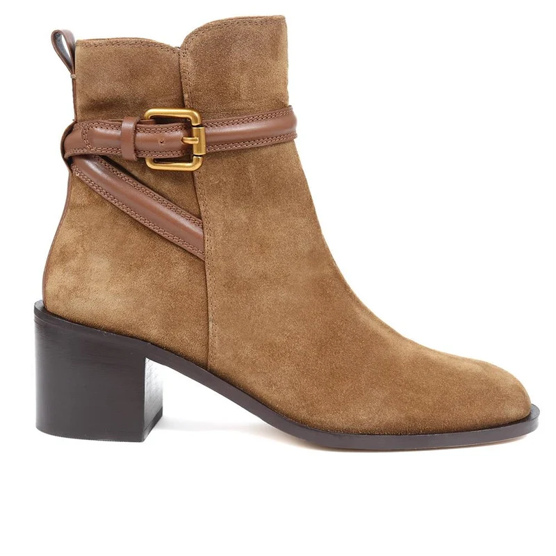 Lisabet Leather Buckle Strap Ankle Boots - LISABET / 324 249