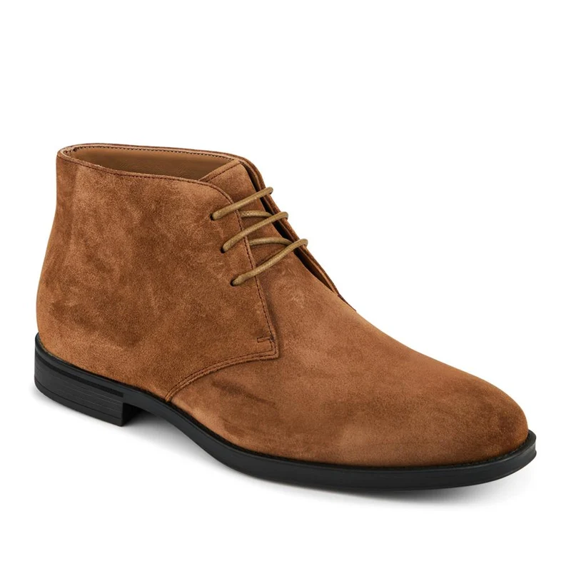 Gordon Lace Up Leather Boots - GORDON / 325 896 - Tan Suede