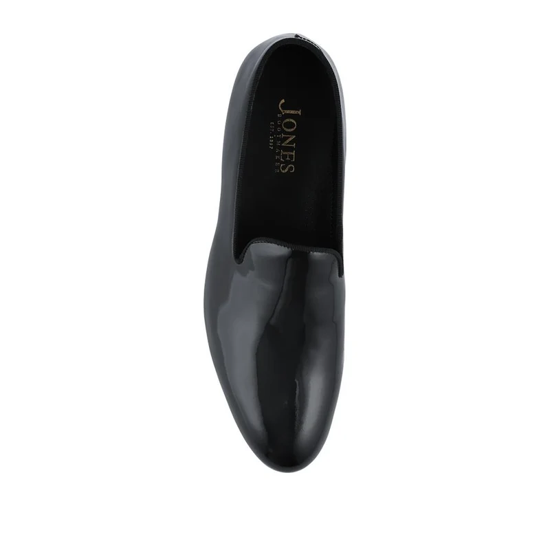 Conley Blake Stitched Leather Slip On Shoes - CONLEY / 327 854 - Black Patent