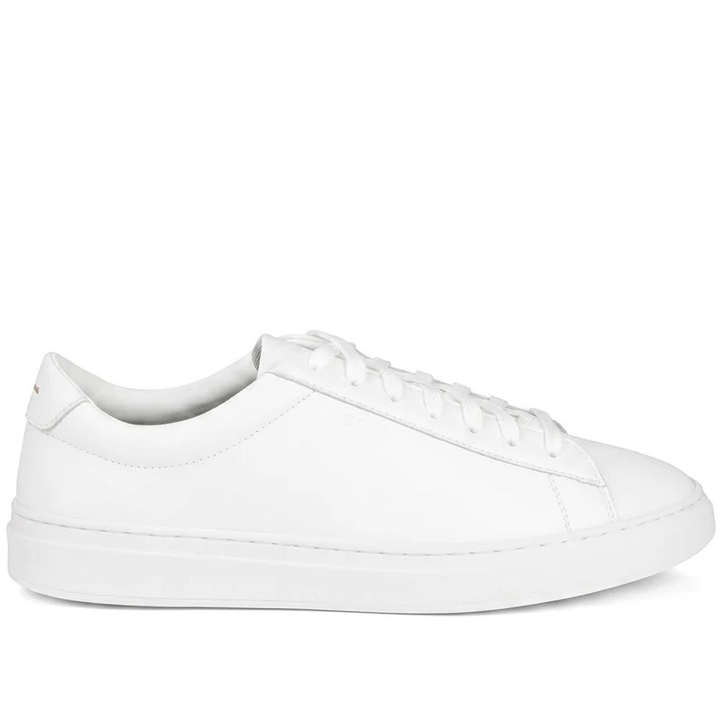 Boss Leather Lace Up Trainers - HUGO42501 / 327 809 - White Leather