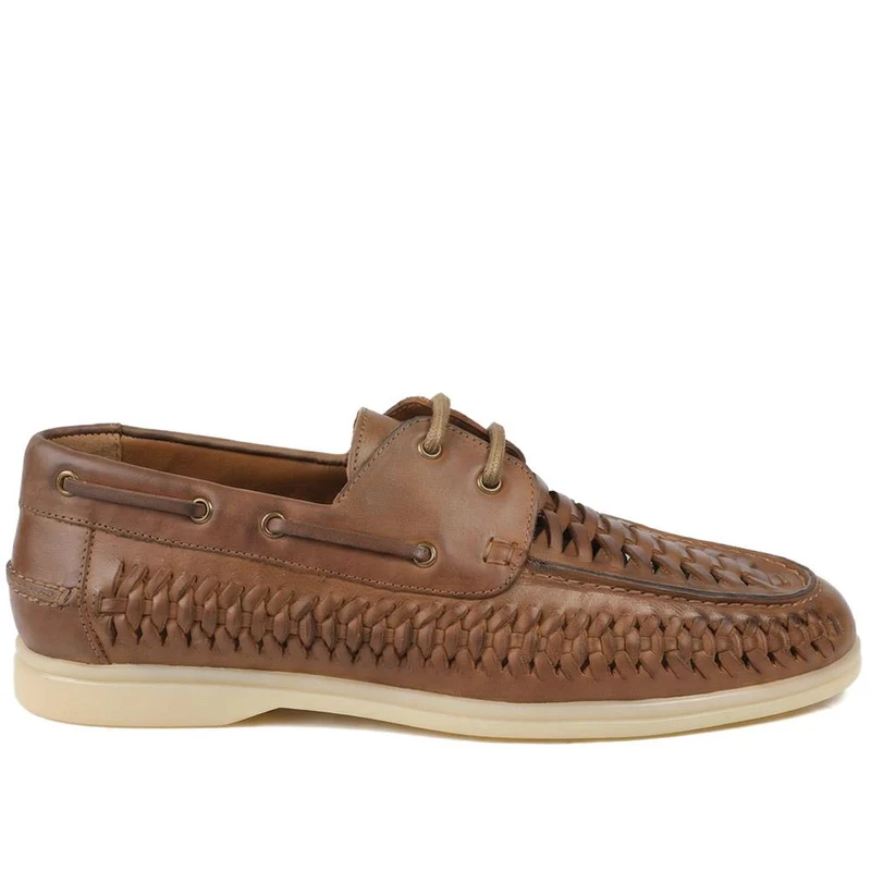 Percey Leather Moccasin Shoes - PERCEY / 328 853 - Tan