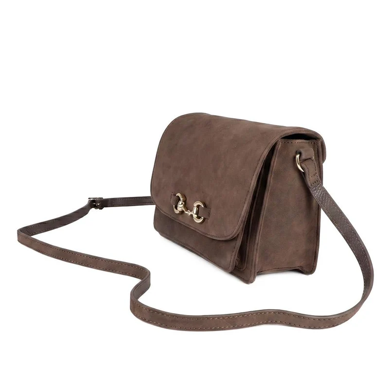 Vitoria Leather Crossbody Bag - VITORIA / 325 464 - Chocolate Suede