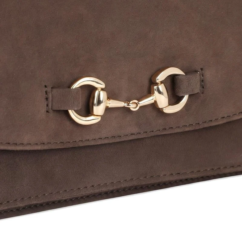 Vitoria Leather Crossbody Bag - VITORIA / 325 464 - Chocolate Suede