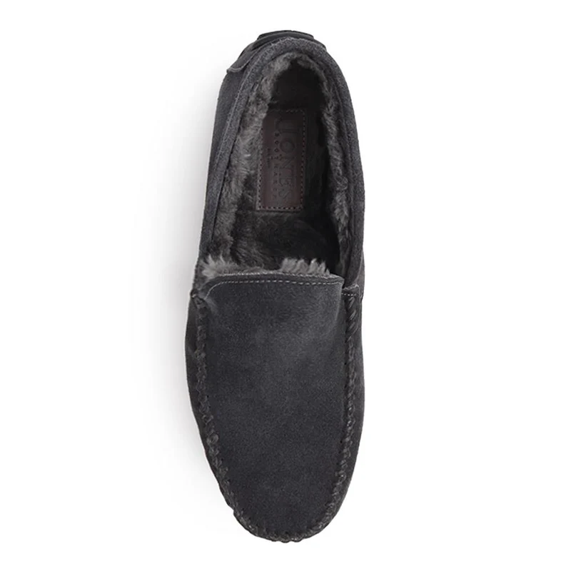 Zain Suede Full Slippers - ZAIN / 326 286 - Charcoal