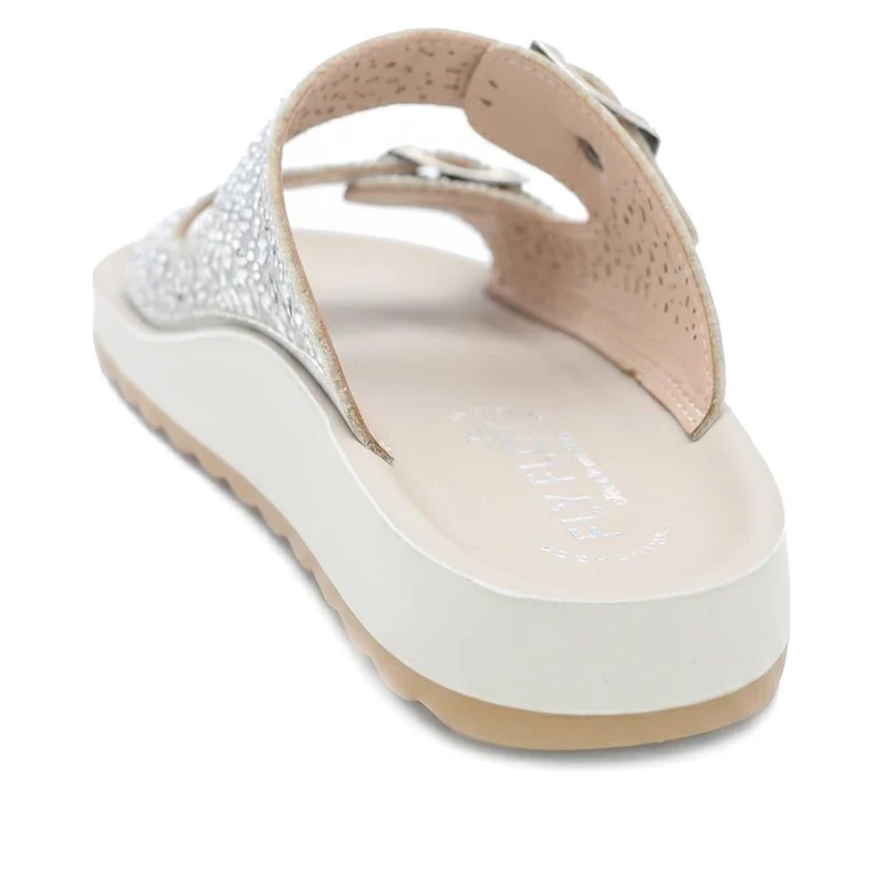 Fly Flot Dual Buckle Cushioned Sandals - FLY43020 / 328 644 - Light Grey