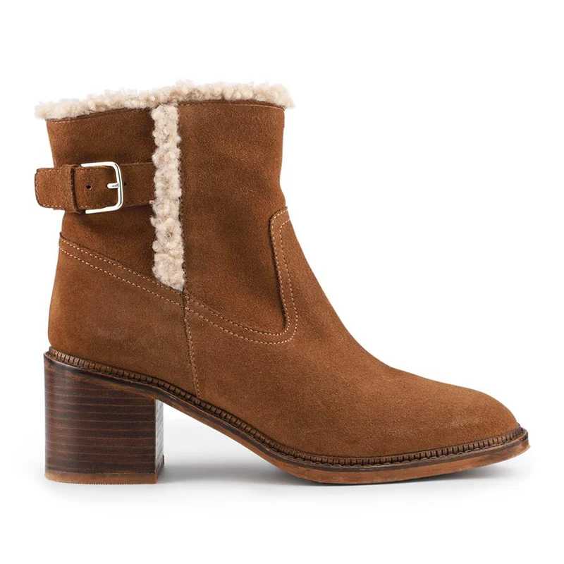 Mavis Leather Buckled Ankle Boots - MAVIS / 327 862