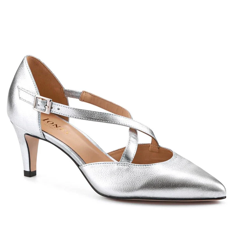 Ysa Leather Stiletto-Heeled Court Shoes - YSA / 327 455 - Silver Metallic