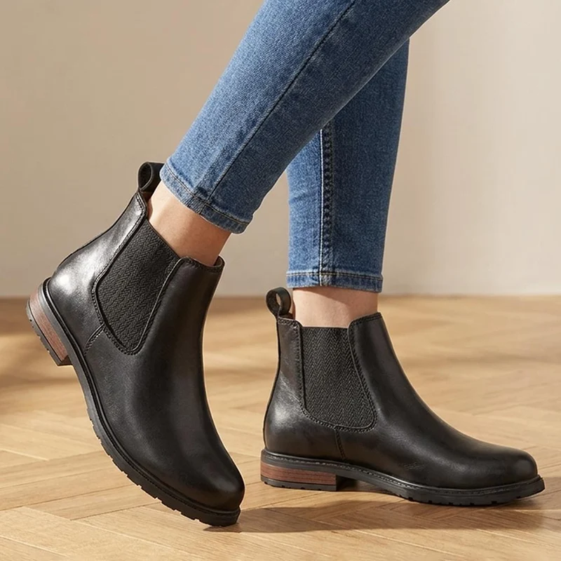 Mayah Leather Chelsea Boots - MAYAH / 327 817 - Black