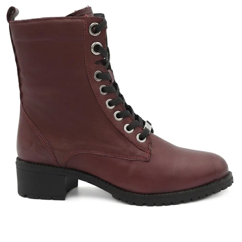 Maura Leather Block Heel Boots - MAURA / 328 026