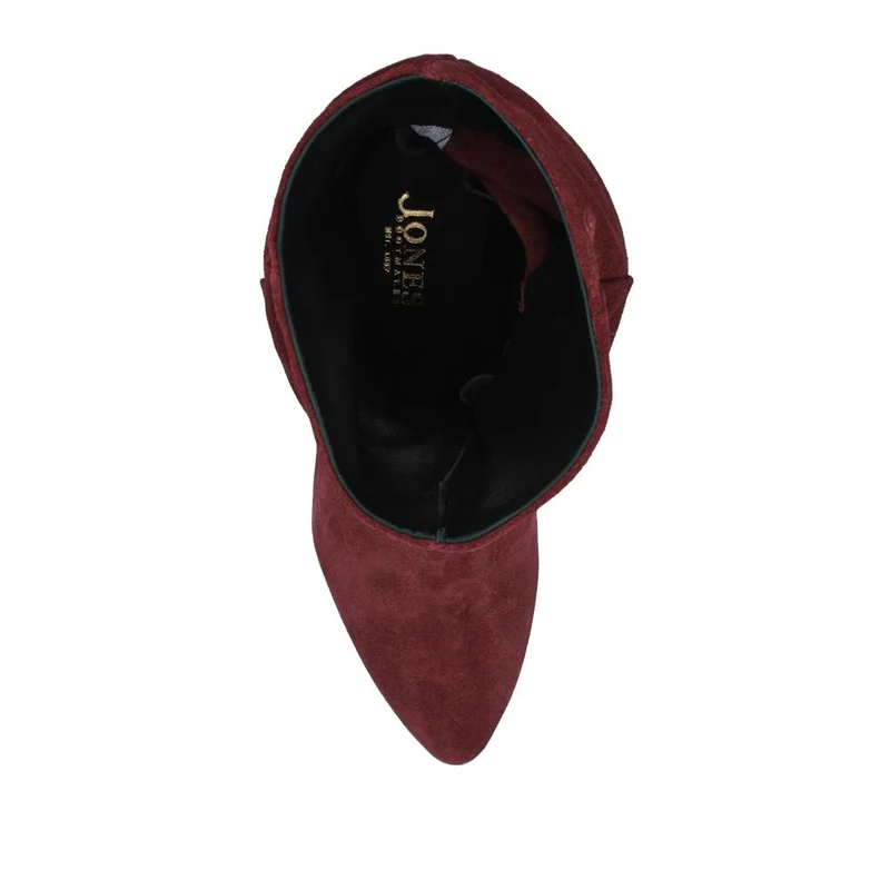 Kathryn Slouch Leather Ankle Boots - KATHRYN / 328 085 - Burgundy
