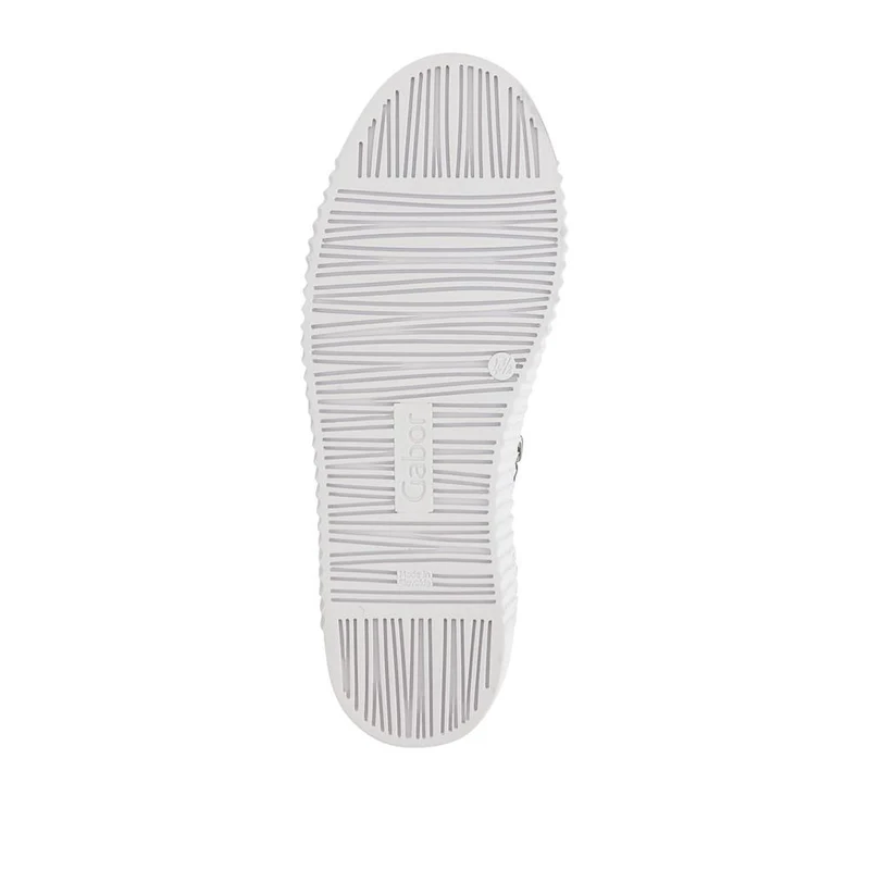 Wemo Gabor Lace-Up Leather Trainers - GAB37517 / 323 536 - White-Gold
