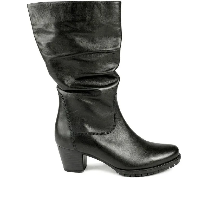 Warm-Lined Leather Long Boots - GAB40514 / 325 888
