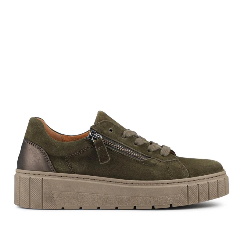 Ferry Wide Fit Leather Platform Trainers - GAB42511 / 328 030