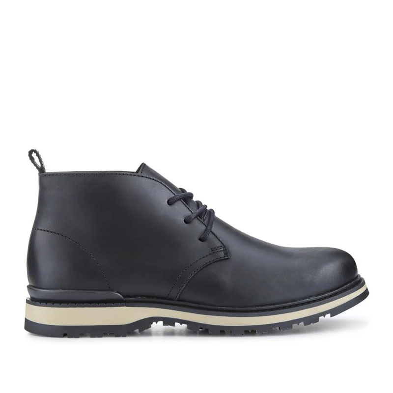 Darrel Grippy Leather Ankle Boots - DARRELL / 328 078 - Black