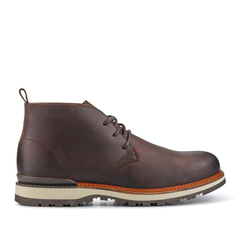 Darrel Grippy Leather Ankle Boots - DARRELL / 328 078 - Brown