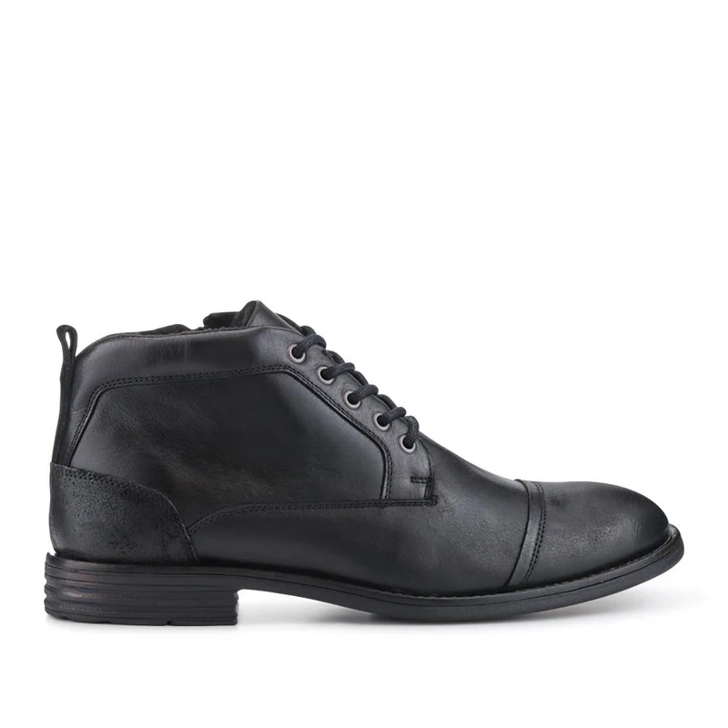 Dorian Smart Leather Ankle Boots - DORIAN / 328 079 - Black