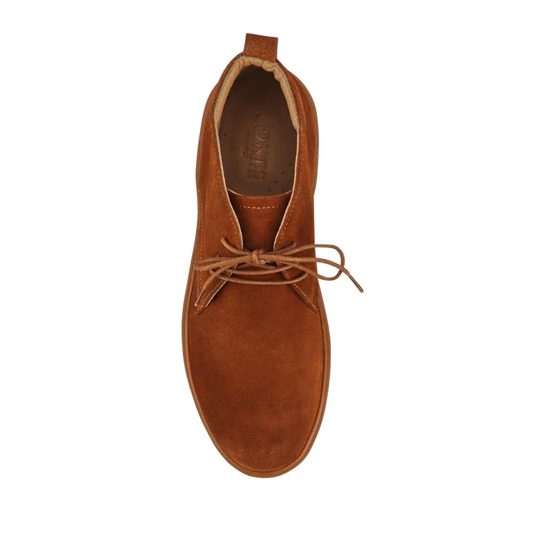 Dane Leather Lace-Up Boots - DANE / 327 863 - Tan Suede